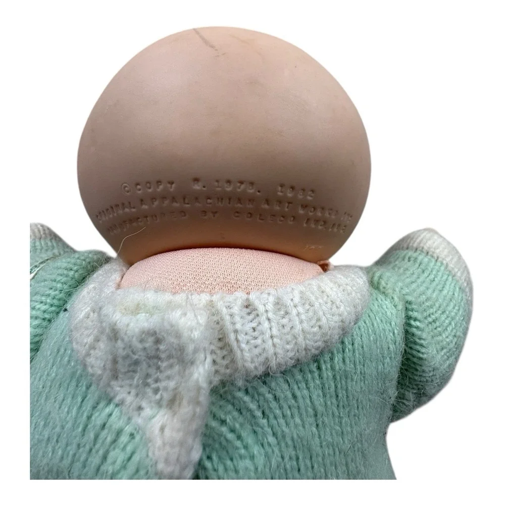 Vintage‎ Cabbage Patch Kids Baby Doll Mint Green Outfit 1982 Coleco